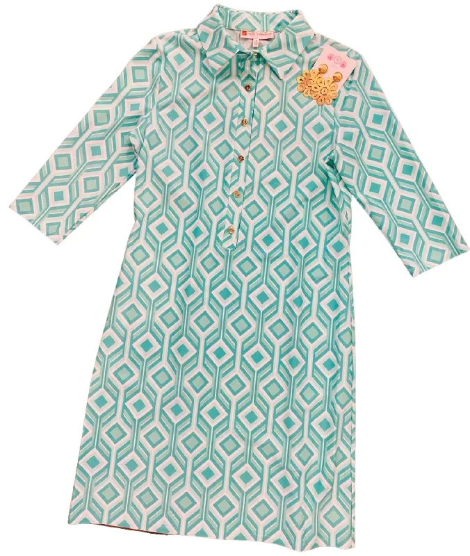 Susanna Dress In Trellis Trio Seamist Tunics Practical easy-care
