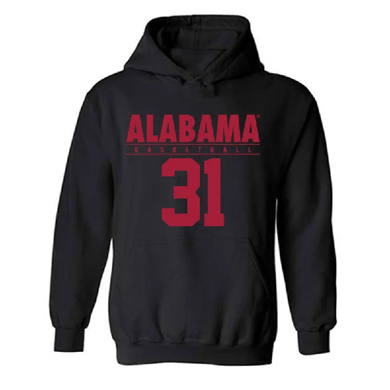 Alabama - NCAA Women's Basketball : Naomi Jones - Classic Fashion Shersey Hooded Sweatshirt Hoodie with Frayed Bohemian Relaxed