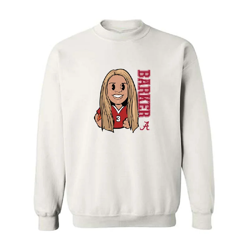 Alabama - NCAA Women's Basketball : Sarah Ashlee Barker - Individual Caricature Crewneck Sweatshirt Hoodie with Lace Feminine Delicate