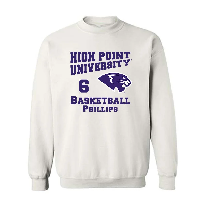 High Point - NCAA Women's Basketball : Dakota Phillips - Crewneck Sweatshirt Hoodie with Ribbed Neckline Snug Warm