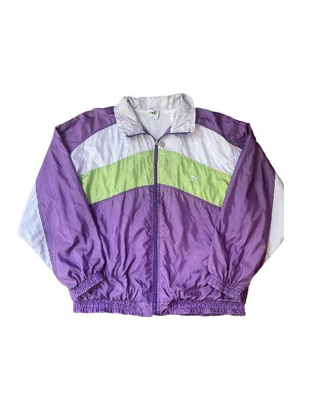 Vintage 90’s Puma Parachute Jacket Size XL Welt Pockets Slit Pockets Flap Pockets