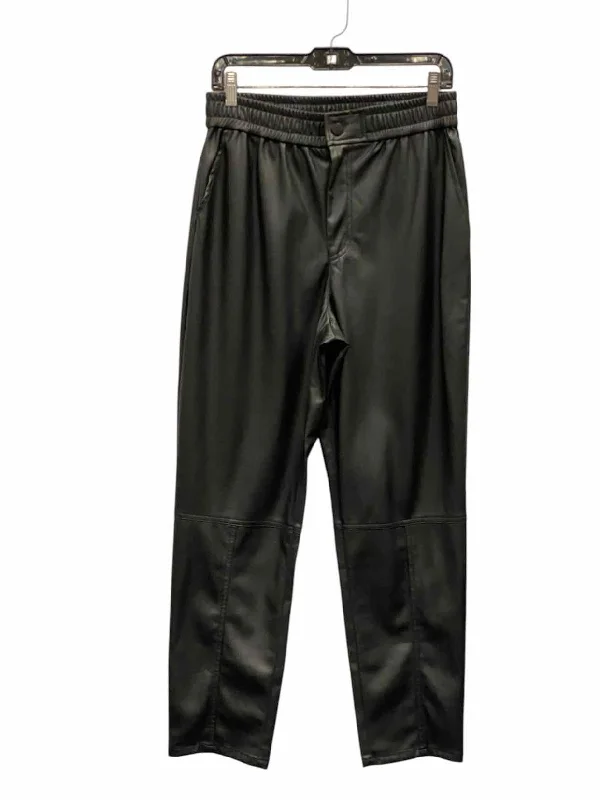 Current air Size M Black Polyurethane Pants Fashionable Work Pants