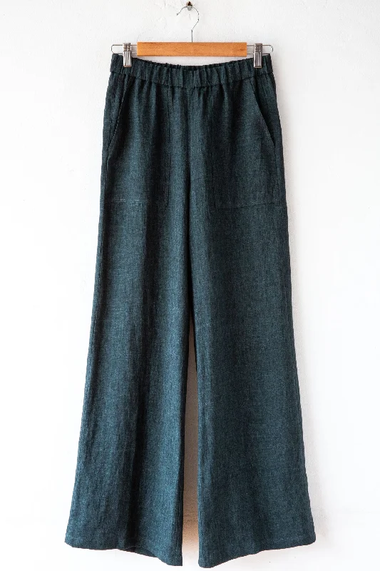 Perillo Linen Pant Classic Bootcut Trousers
