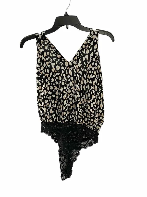 Free People Size S Black Pink Print Tank Top sequin tank top