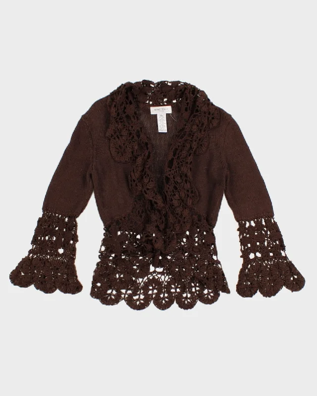 Vintage 90s Nine West Lacey Knit Cardigan - S Chenille Fabric Brocade Fabric Lace Fabric Vintage 90s Nine West Lacey Knit Cardigan - S Chenille Fabric Brocade Fabric Lace Fabric