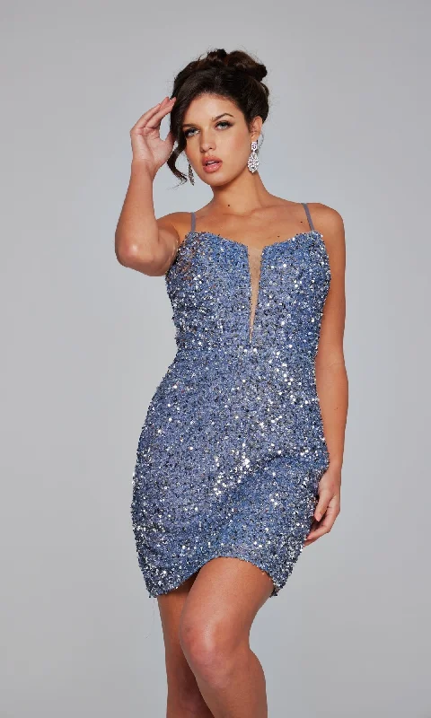Jovani Short Party Dress 39635 Tunics Prom sequined