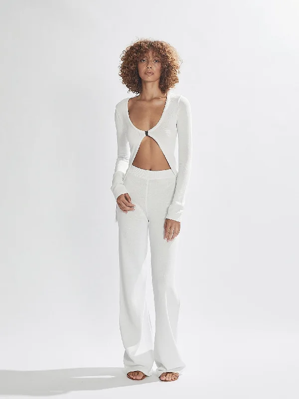 Archie Pants White Modern Stretch Trousers