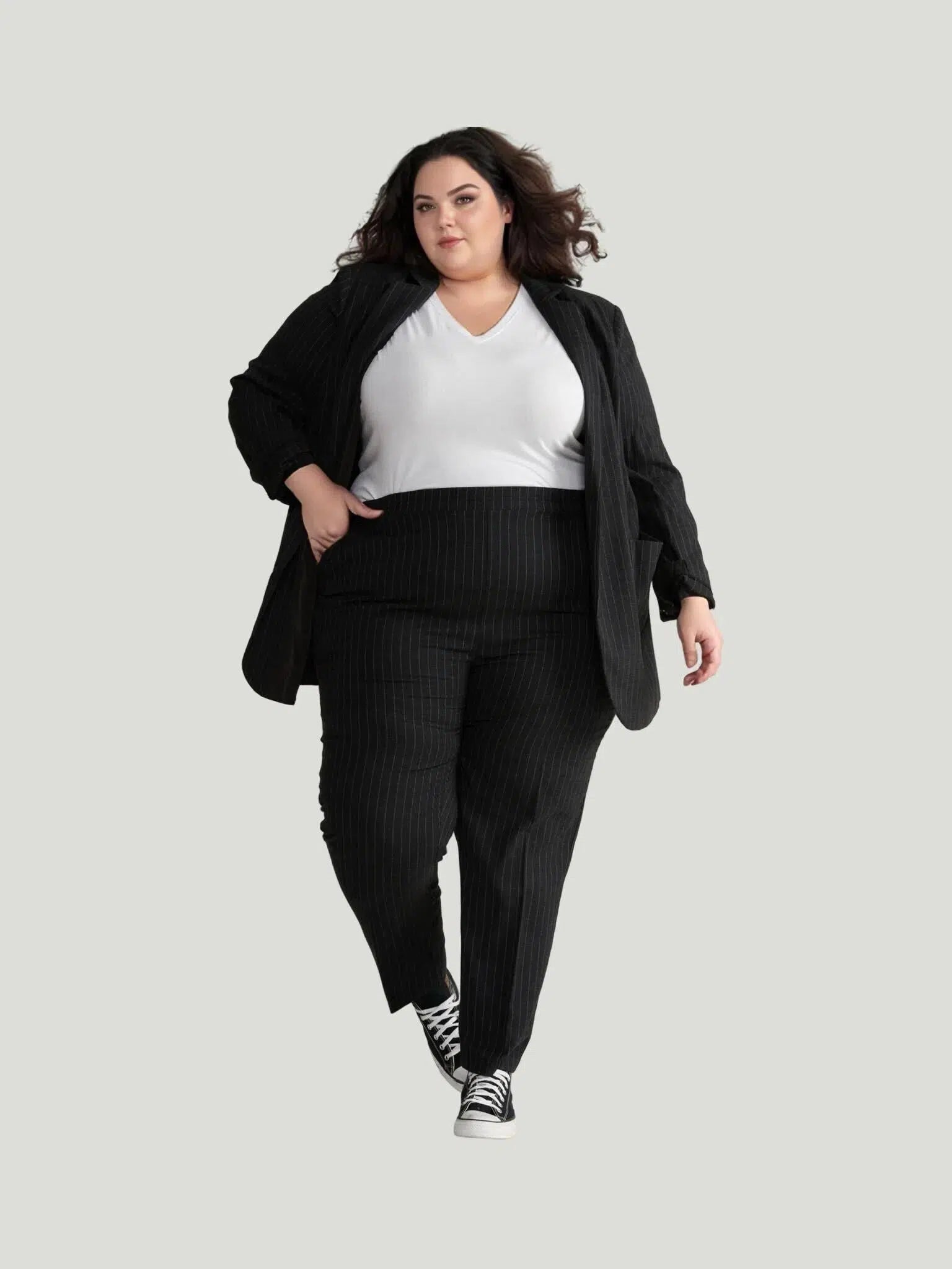 Universal Standard The Pinstripe Pant High-Waist Trousers