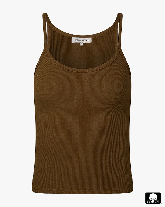 Scooped Ribbed Tank Top flowy tank top
