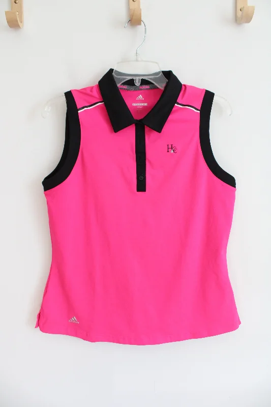 Adidas Hot Pink & Black HCC Polo Tank | M lounge tank top