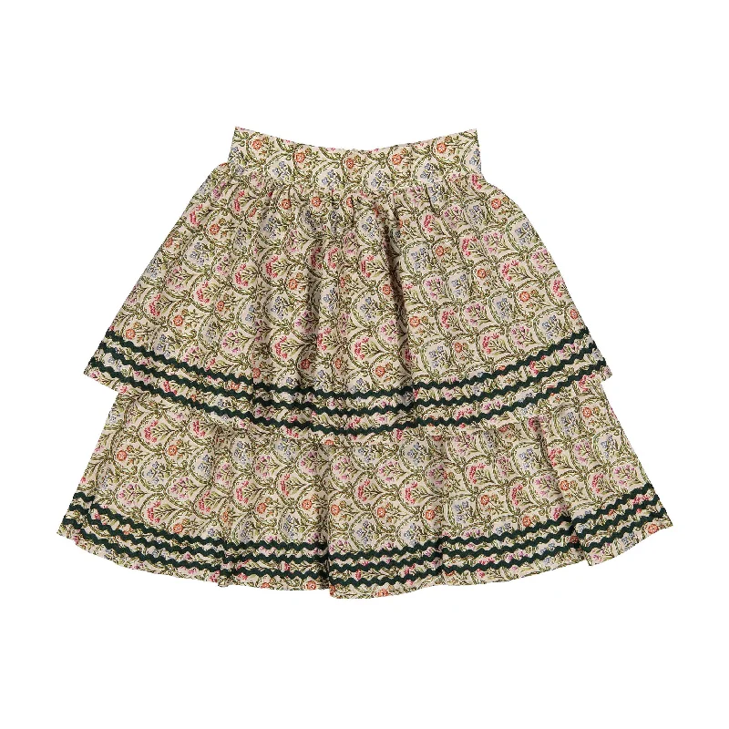 Atelier Parsmei Veiled Rose Layered Ric Rac Skirt chiffon skirt flowing