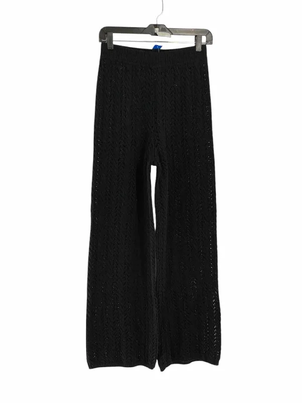 Lulus Size M Black Knit Pants Elegant Palazzo Trousers