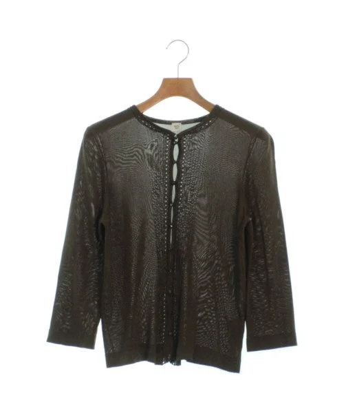 HERMES Cardigans Solid Color Striped Floral Print