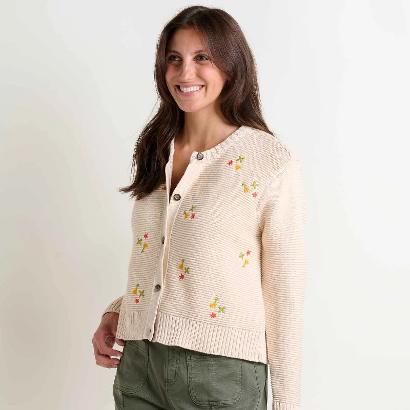 Toad & Co. - Bianca Embroidered Crew Cardigan Wool Cardigan Cotton Cardigan Cashmere Cardigan Toad & Co. - Bianca Embroidered Crew Cardigan Wool Cardigan Cotton Cardigan Cashmere Cardigan