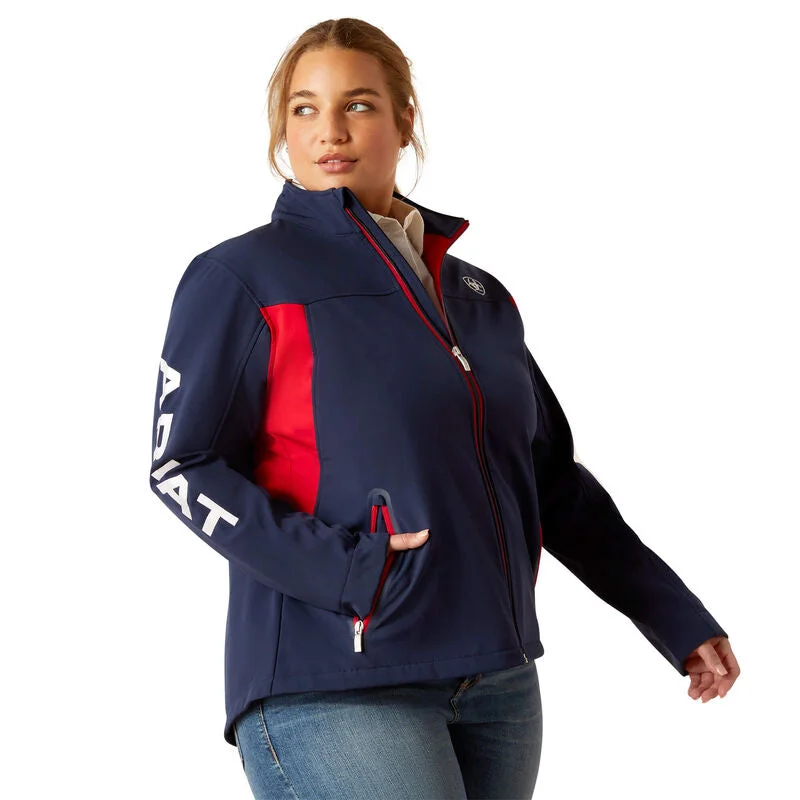 Ariat Team Softshell Jacket Navy Cardigan Sweater Pullover