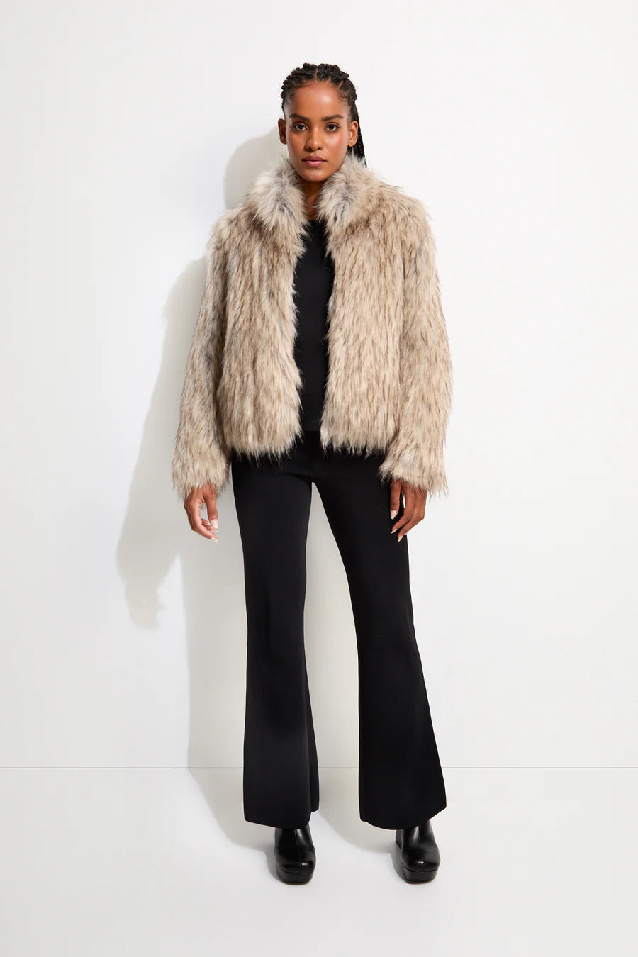 Unreal Fur Delish Jacket - Natural Satin Fabric Silk Fabric Chiffon Fabric