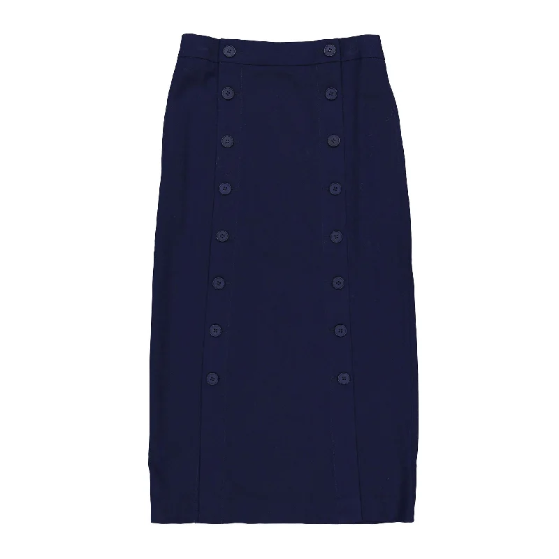 Tiny Cottons Navy Buttoned Skirt floral skirt print