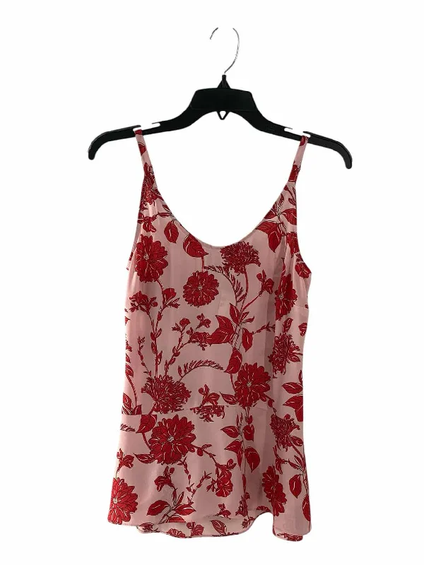 Cabi Size XS Pink Red Floral Tank Top slim fit tank