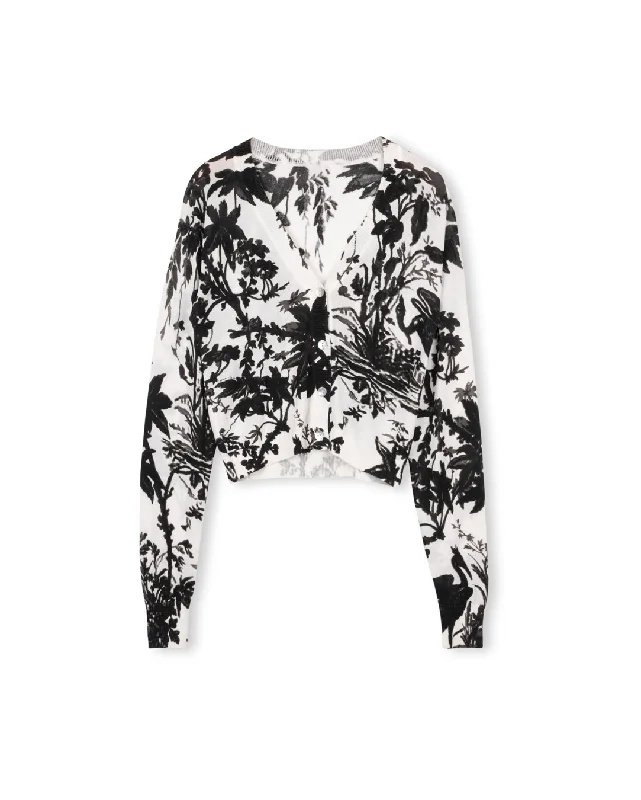 Abbot Printed Cardigan Seamless Knitted Crochet