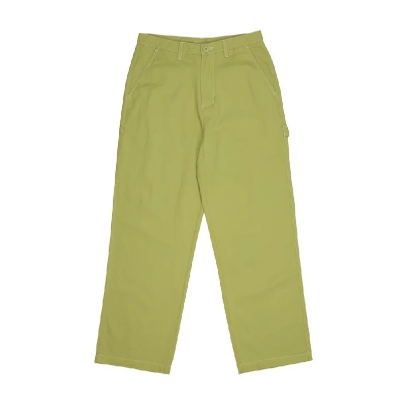 Santa Cruz Womens Pant Nolan Carpenter Pant - Lime / White Soft Cotton Pants