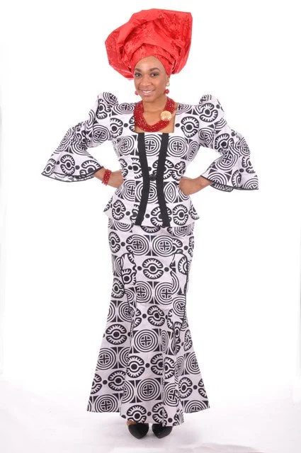 White and Black African Print Top and Skirt-DP3360 cashmere skirt soft