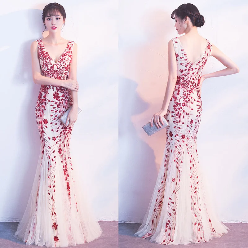 Long Prom Dress, Sequin Prom Dress, Sexy Backless Prom Dress, Tulle Prom Dress, V-Neck Prom Dress, Floor-Length Party Dresses, Sleeveless Prom Dress, LB0797 Off-the-shoulder Bohemian Festive