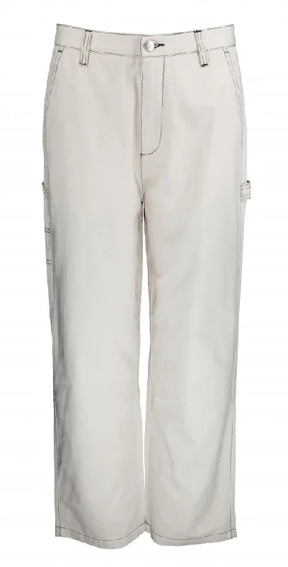 Santa Cruz Womens Pant Cheat Skate Pant - Ecru Wide-Legged Palazzos