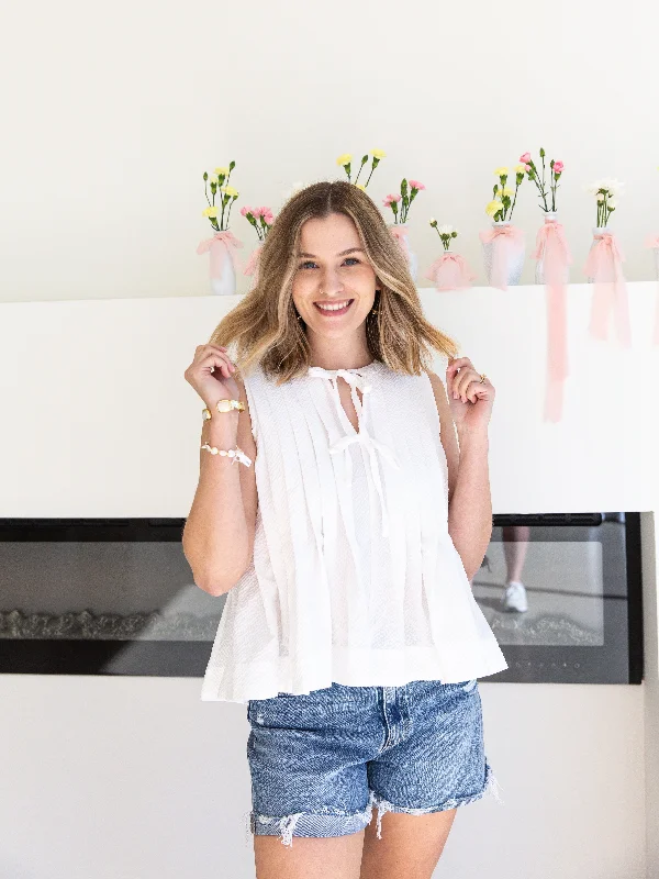 Easy Breezy Tank - Ivory print tank top