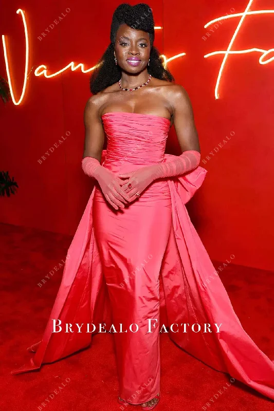 Danai Gurira Watermelon Strapless 2024 Oscars After Party Dress Tunics Wedding white