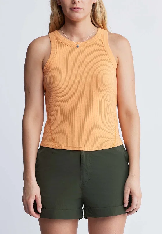 Regine Women’s Ribbed Tank Top in Tangerine - KT0119P soft tank top