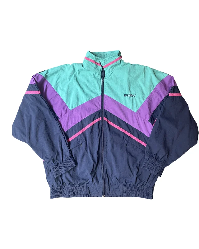 Vintage 90’s Parachute Jacket Size M Striped Jacket Polka Dot Jacket Floral Jacket