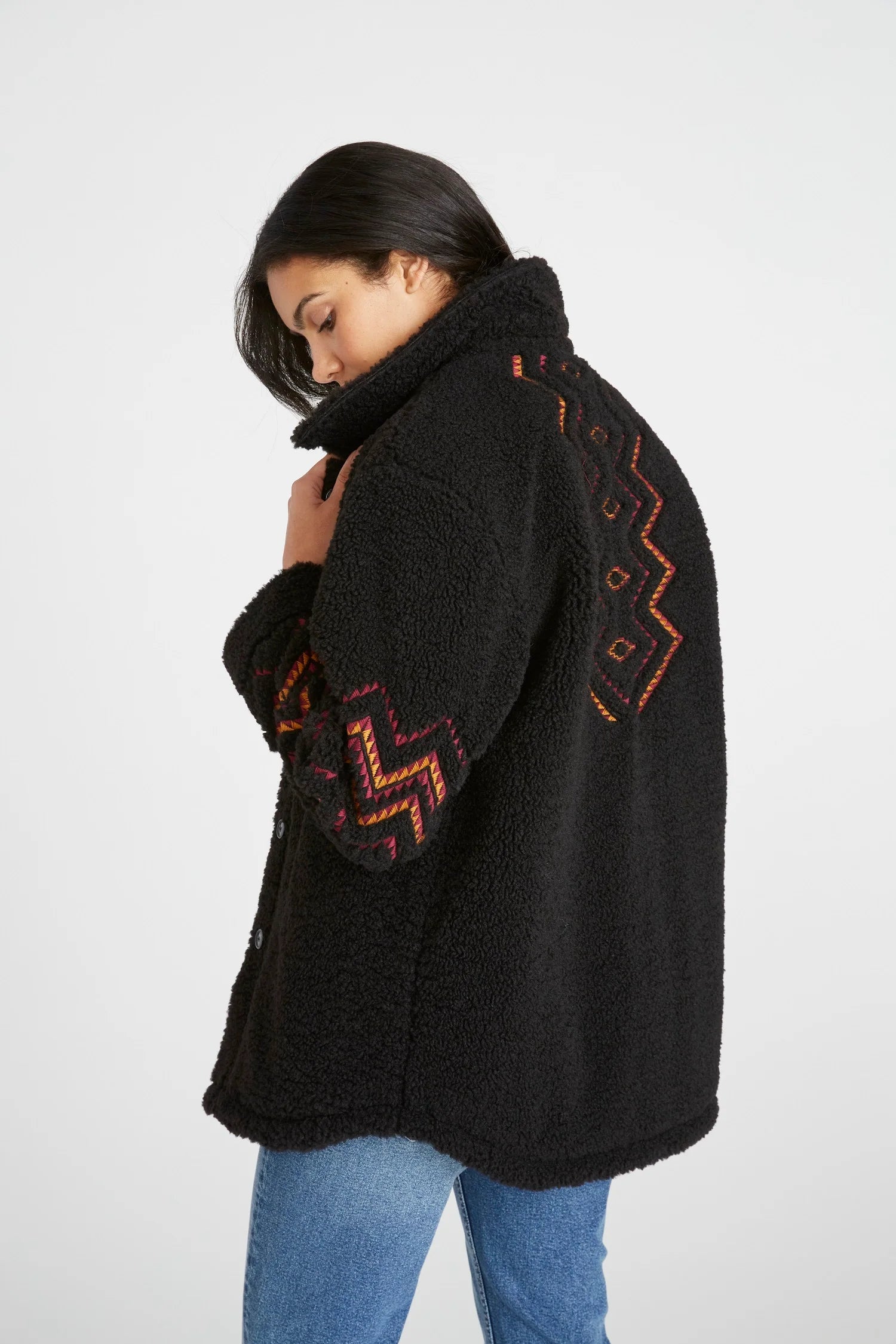 Sheeba Black Jacket V-Neck Jacket Boat Neck Jacket Square Neck Jacket