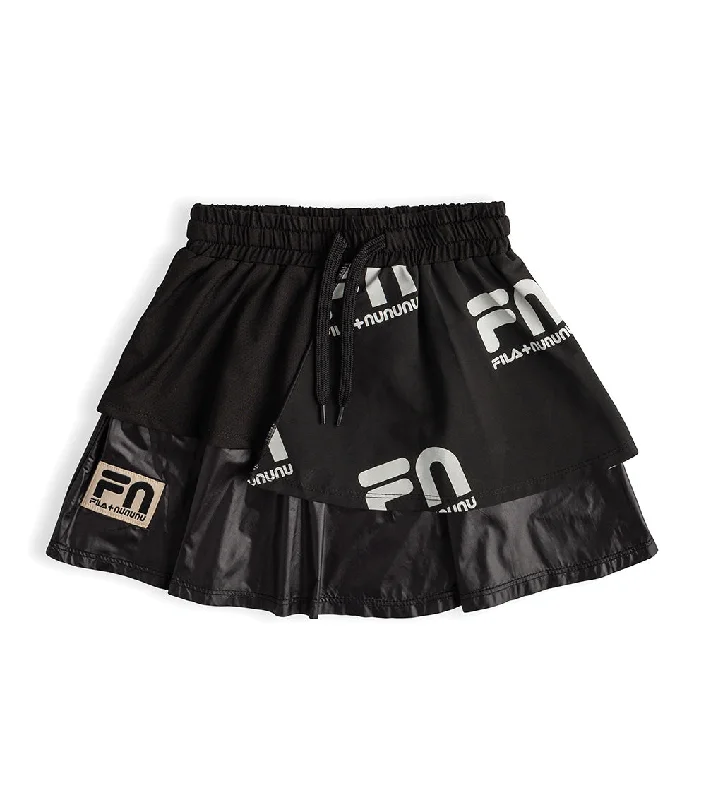 fn layered skirt denim skirt classic