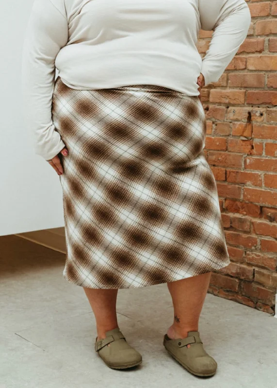 Ivy Plaid Skirt corduroy skirt textured