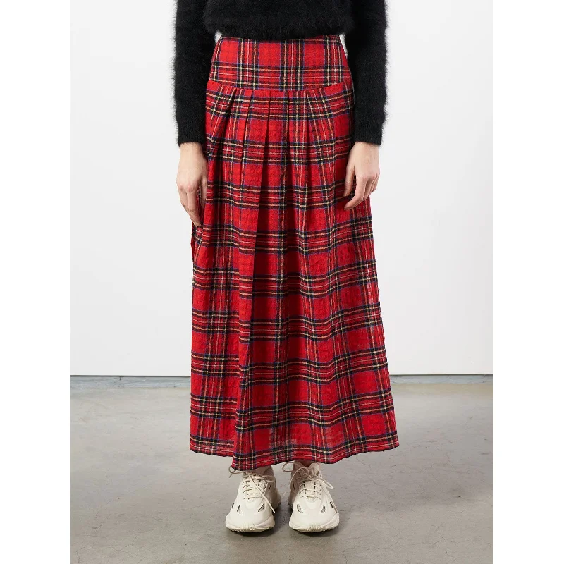 Bellerose Check Vinna Womens Skirt elastic waist skirt