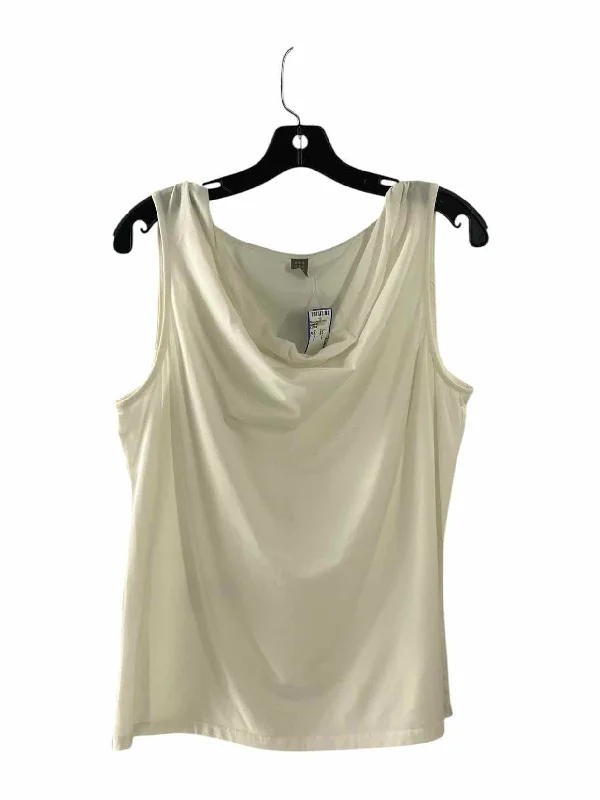 Title Nine Size XL White Tank Top casual tank top