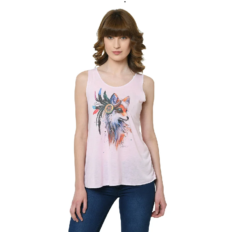 Mack Jonney Pink Tank Top For Women's peach tank top