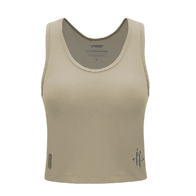 Women's Houston Rockets Pro Standard Racer Neutral Tank Top soft pink tank
