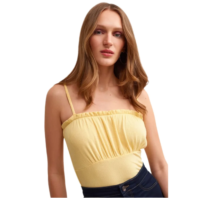 OXXO - Women's Strappy Crop Tank Top off shoulder tank