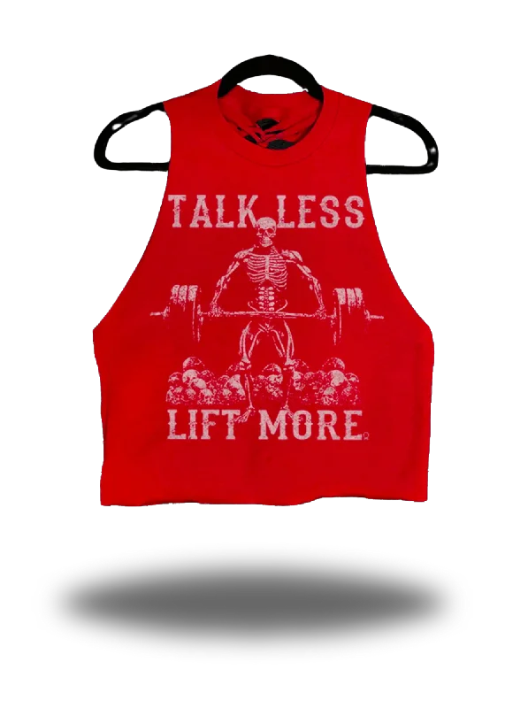TALK LESS CROP TANK TOP*RED* stretchy tank top