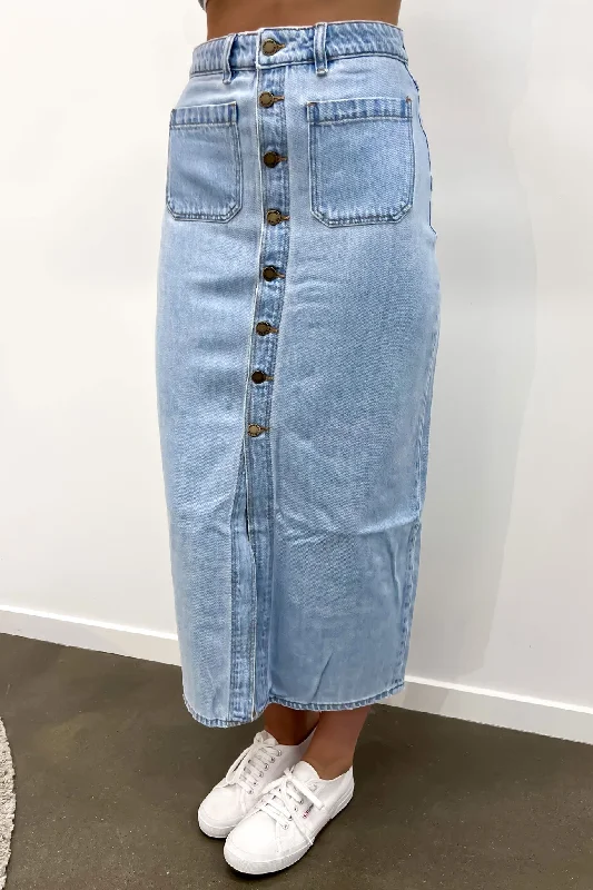 Sailor Skirt Light Vintage Blue leather skirt bold