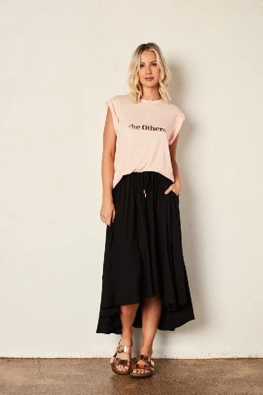 The Others - Muscle Tank - Soft Peach with Gold Foil teal tank top