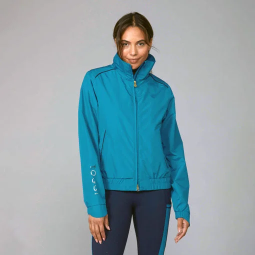 Toggi Gibson Waterproof Jacket Peacock Blue Stand-Up Collar Roll-Neck Collar Turtle Neck Toggi Gibson Waterproof Jacket Peacock Blue Stand-Up Collar Roll-Neck Collar Turtle Neck