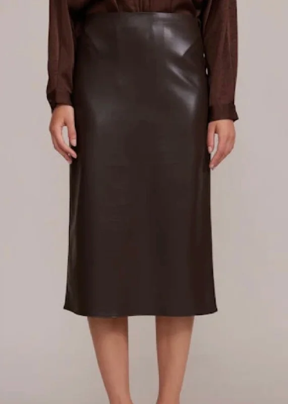 Ello Faux Leather Skirt maxi skirt elegant