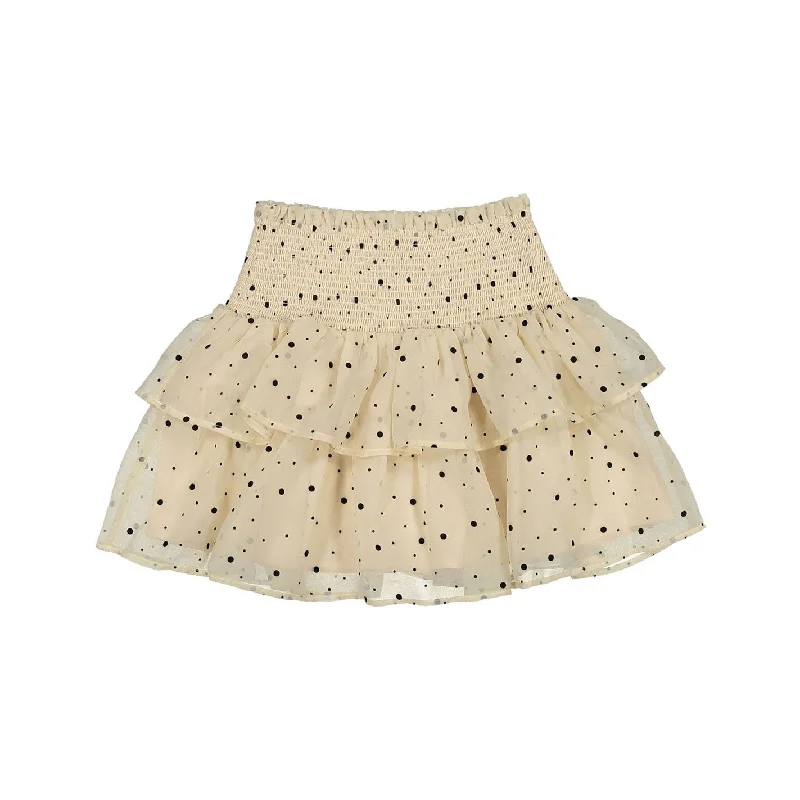 Designers Remix Cream/Black Dots Denise Smock Skirt high waist skirt