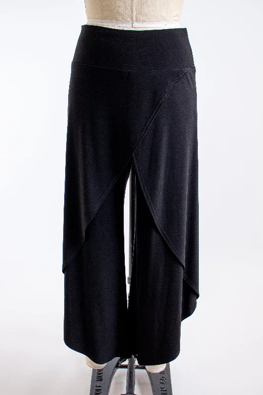 Black Wide Leg Pants Classic Cropped Pants