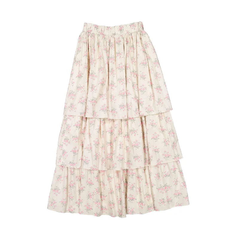 Ava and Lu Pink Roses Ruffle Maxi Skirt tulle skirt dreamy