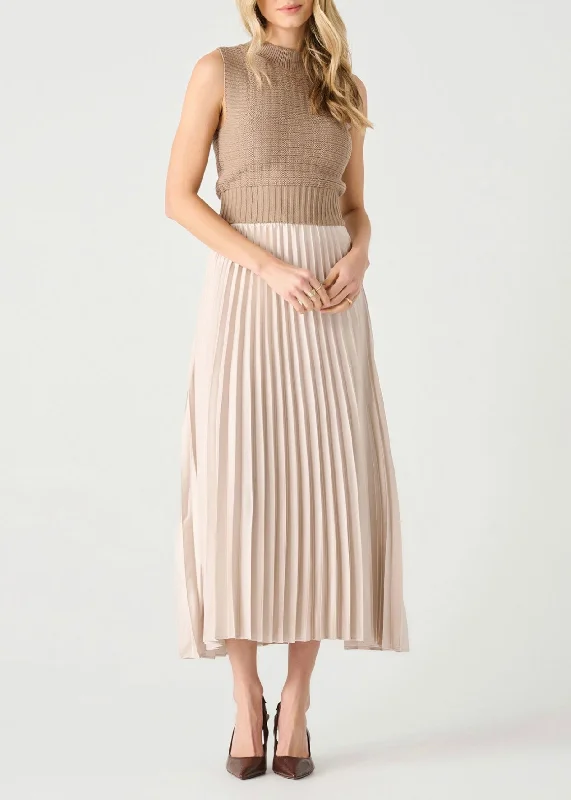 Pull on Pleated Maxi Skirt cashmere skirt soft