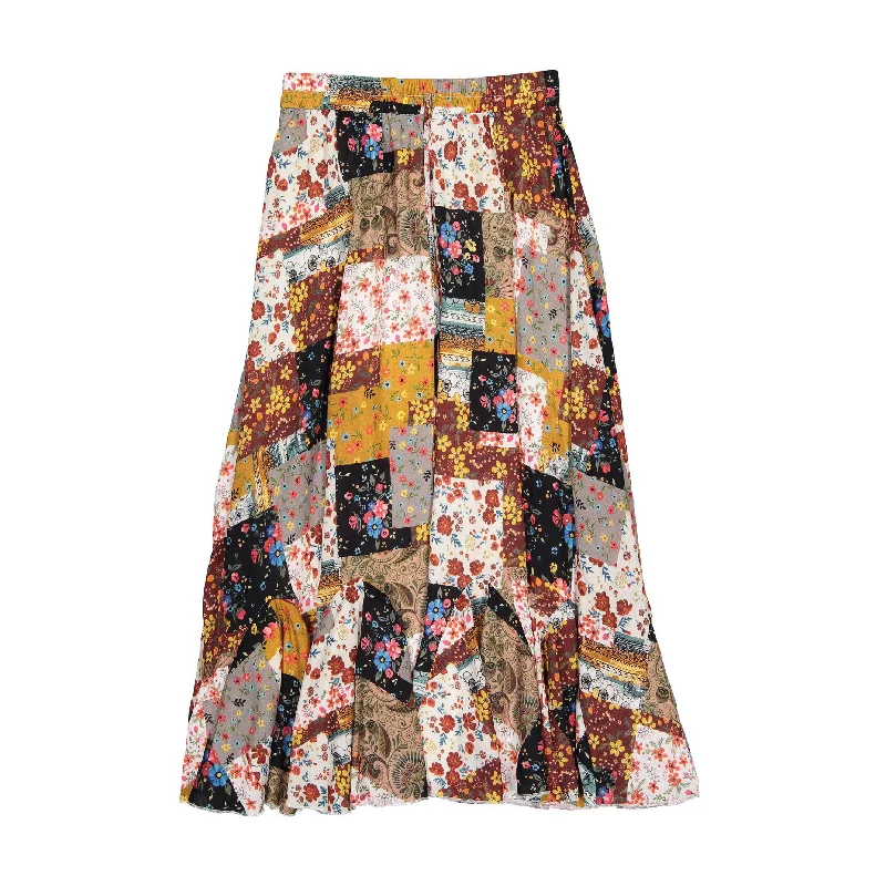 ROWE Patchwork Linen Skirt maxi skirt elegant