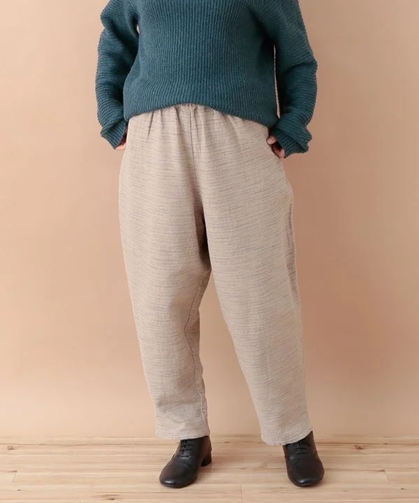 Khadi-style mixed slub cotton balloon pants 24W415 Slim Fit Casual Pants